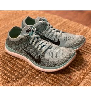 Nike Free 4.0 Flyknit Baby Blue Sneakers